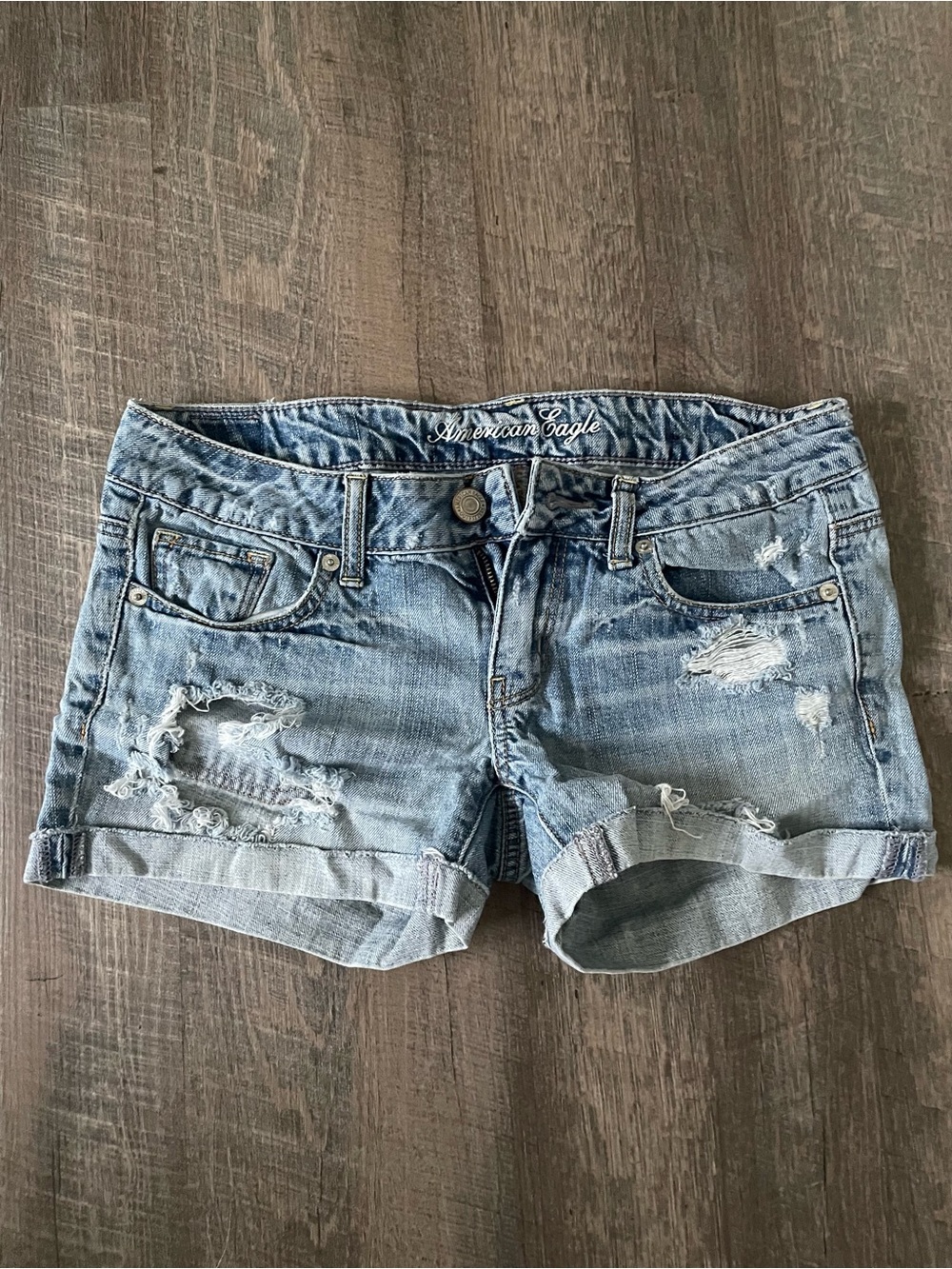 2 - denim distressed Jean shorts